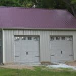 outside of 2-car garage for sale with purple roof in middletown pa for sale