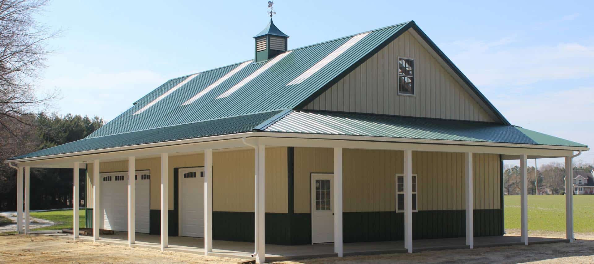 Enclosed Pole Barn Design - This Is A 40 X 60 X 16 Partially Enclosed P...
