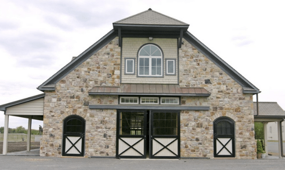 Luxury two story horse barn structure 
