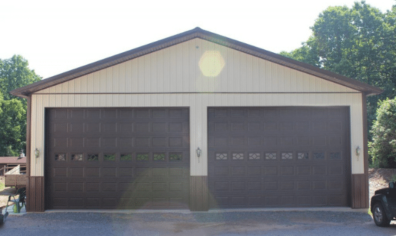 Garage designed with 2 doors