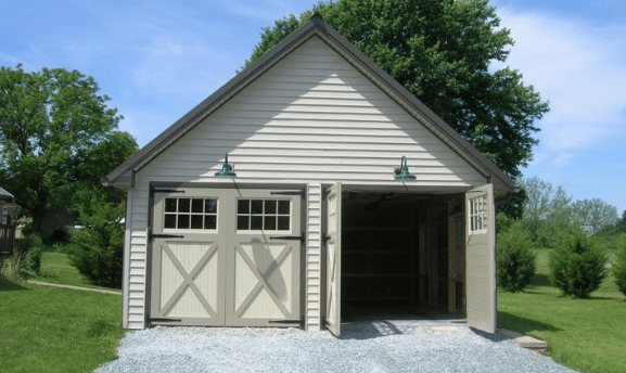 small detached garage with loft space