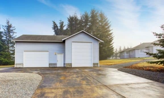 Remodeled detached garage to match house