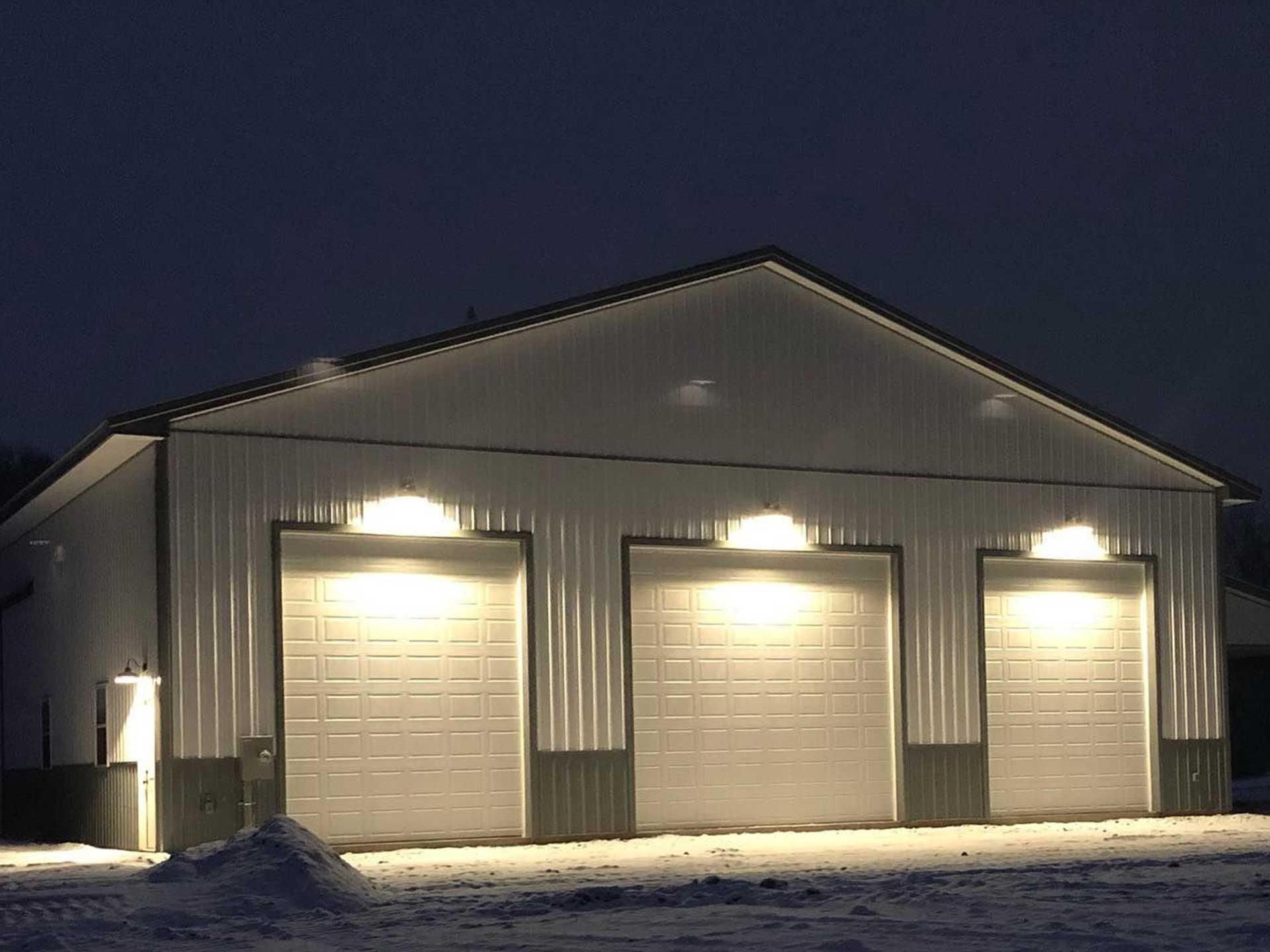 pole building for sale with custom lighting in new holland pa