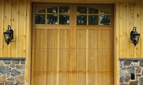 upscale garage doors made of wood