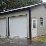 closeup of a 20x24 2-car garage for sale in northeast md