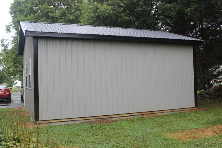 sideview of a 20x24 2-car garage for sale in north east md