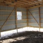 interior of a 24x24 2-car garage with attic for sale in pa