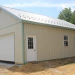 closeup of 24x34 2-car garage with attic for sale in manheim pa