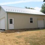 green and tan 24x34 2-car garage with attic for sale in manheim pa