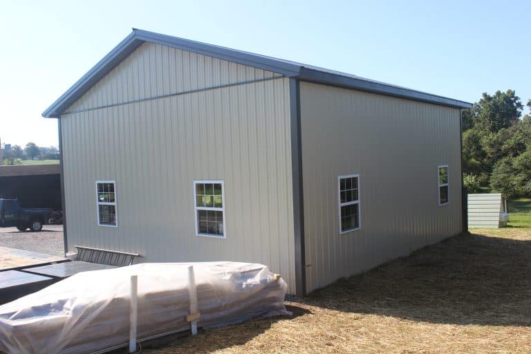 back of a tan and black 28x32 workshop for sale in new holland pa
