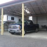 truck under a 30x40 open storage unit for sale in sunbury pa