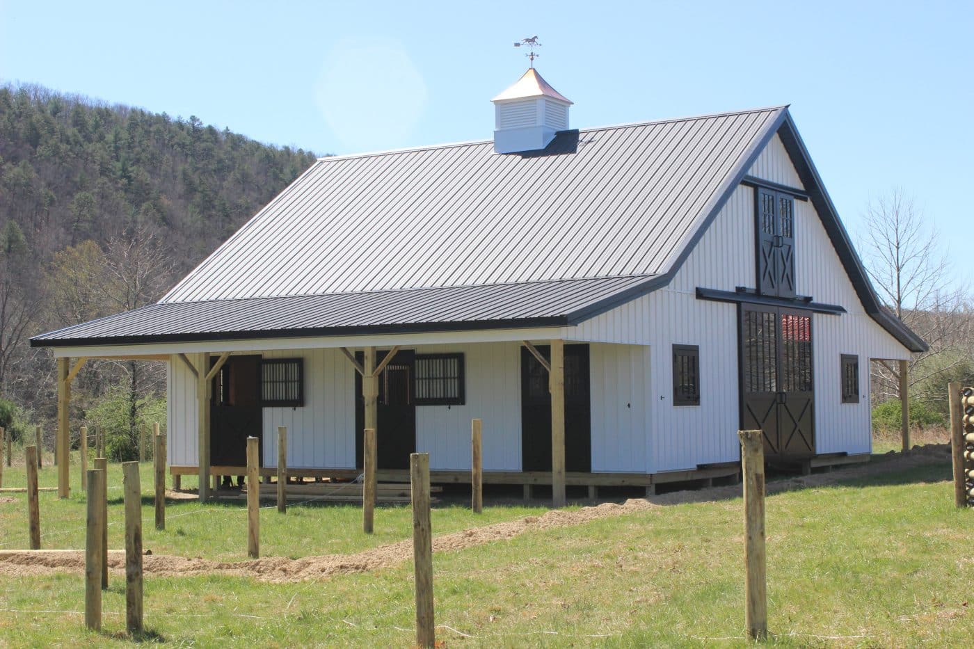 36x36 horse barn with attic olt in capon bridge wv 69