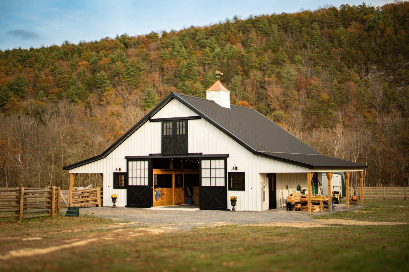 36x36 horse barn with attic olt in capon bridge wv jw 4