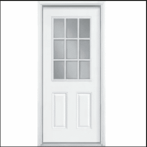 9-lite entry door form option