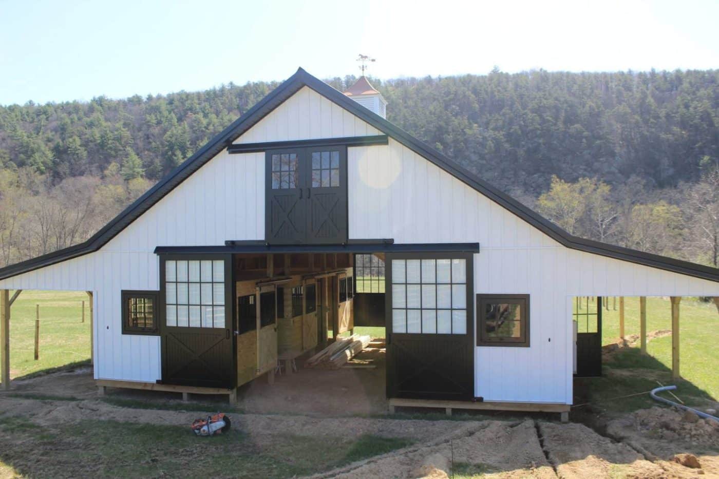 horse barn kit on farm in pennsylvania