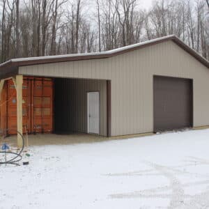 30x50 garage kit w/lean-to