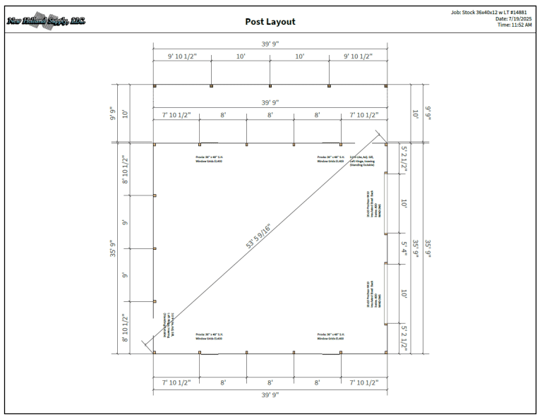 36x40 2-car garage with lt kit