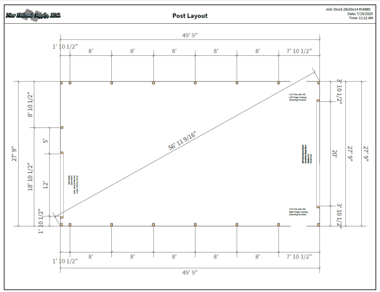 28x50 gambrel garage kit