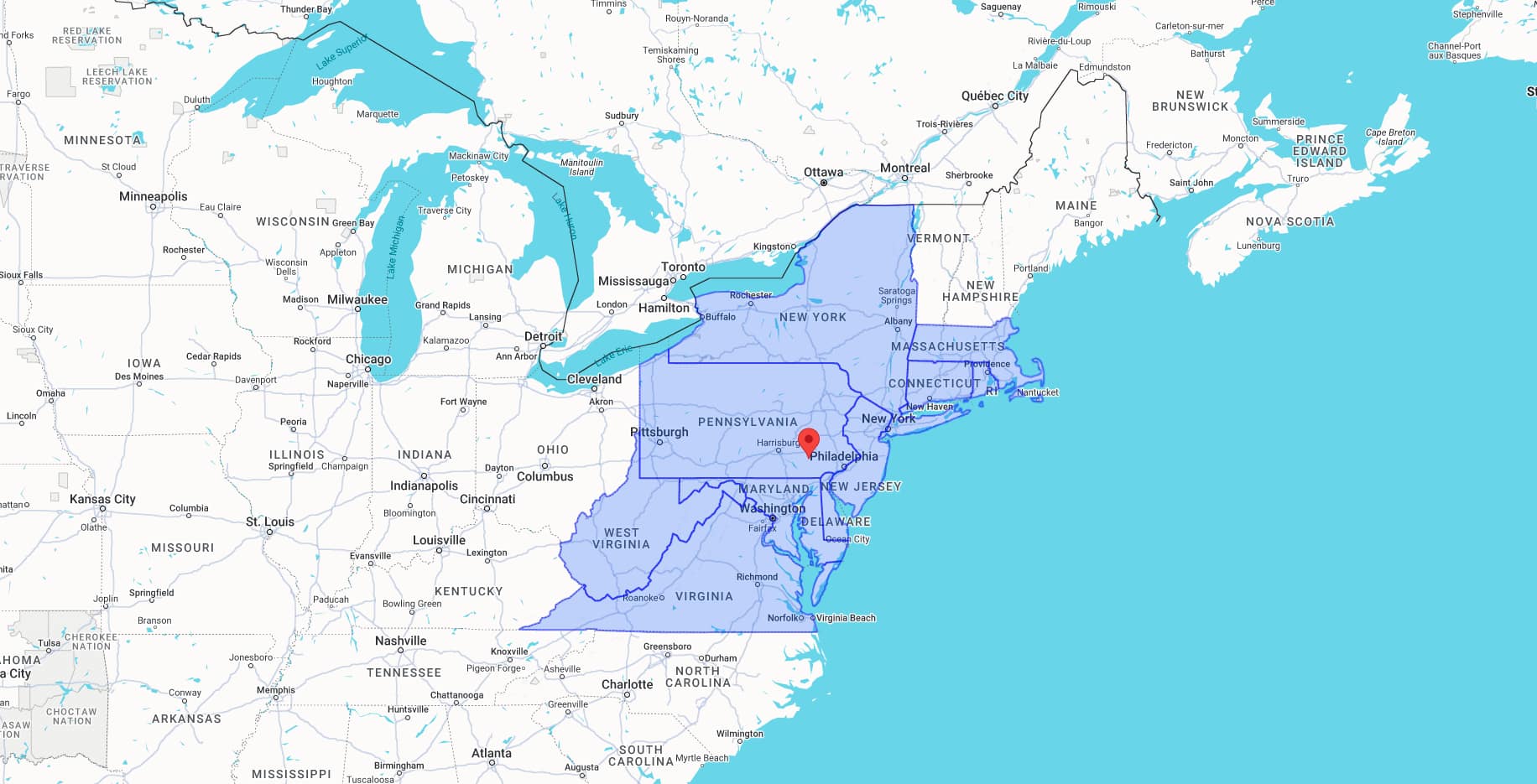 new holland supply service area map