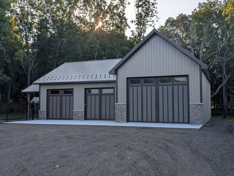 a gray pole barn in rhode island