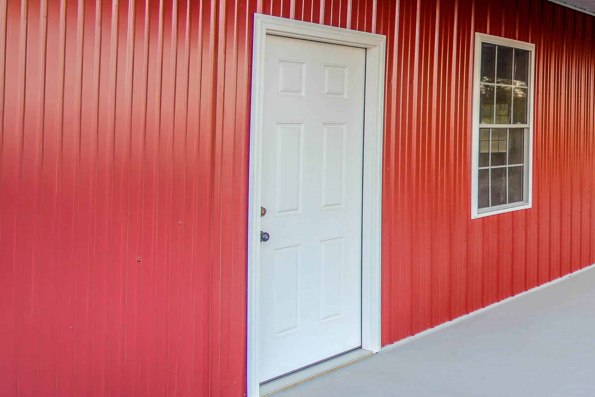 white entry door